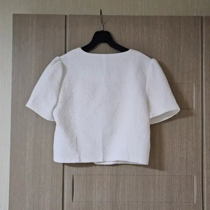 [SOLD OUT] 화이트 크롭 반팔 자켓  S
