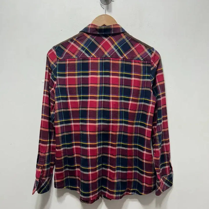 [SOLD OUT] HAZZYS 체크 셔츠 브라운 패치 M 여성