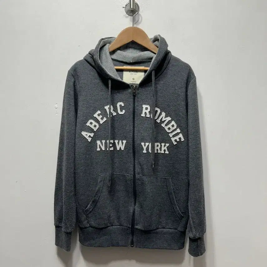 [BUNJANG] Abercrombie Grey Hooded Zip-up S / 아베크롬비 그레이 후드집업 S