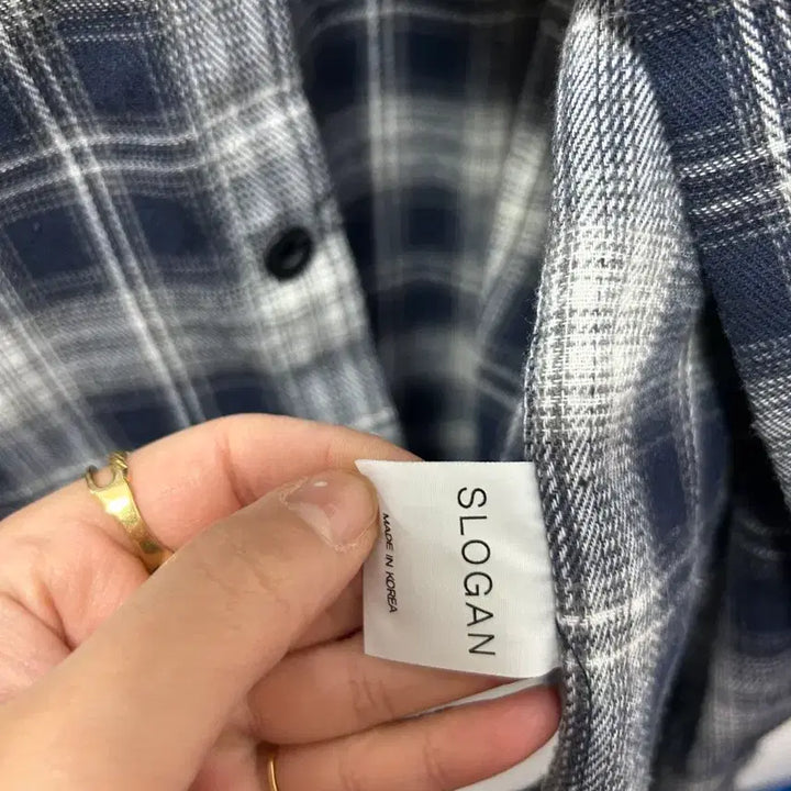 [BUNJANG] SLOGAN Checkered Hooded Shirt / SLOGAN알카마 체크 후드 셔츠 남방