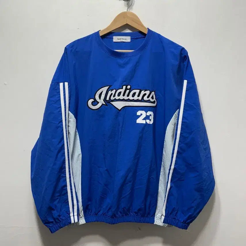 [BUNJANG] And More Indians Blue Windbreaker Jacket / And More 인디언스 블루 윈드브레이커 F