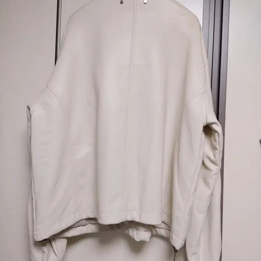 [BUNJANG] 아이보리 레더 자켓 점퍼 / 아이보리 레더 자켓 점퍼