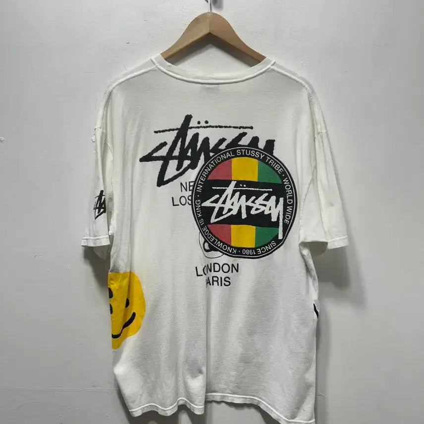 [SOLD OUT] 스투시 인터내셔널 반팔 티셔츠 화이트 XL
