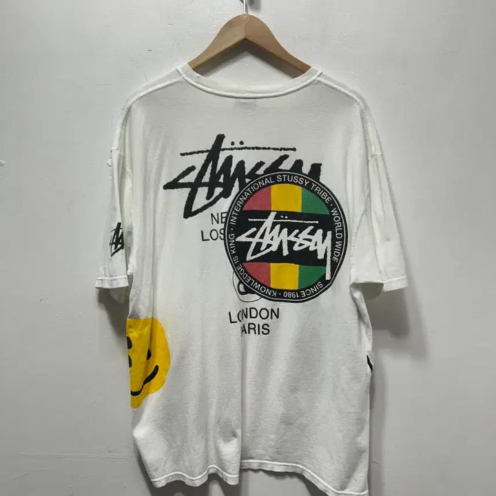 [SOLD OUT] 스투시 인터내셔널 반팔 티셔츠 화이트 XL
