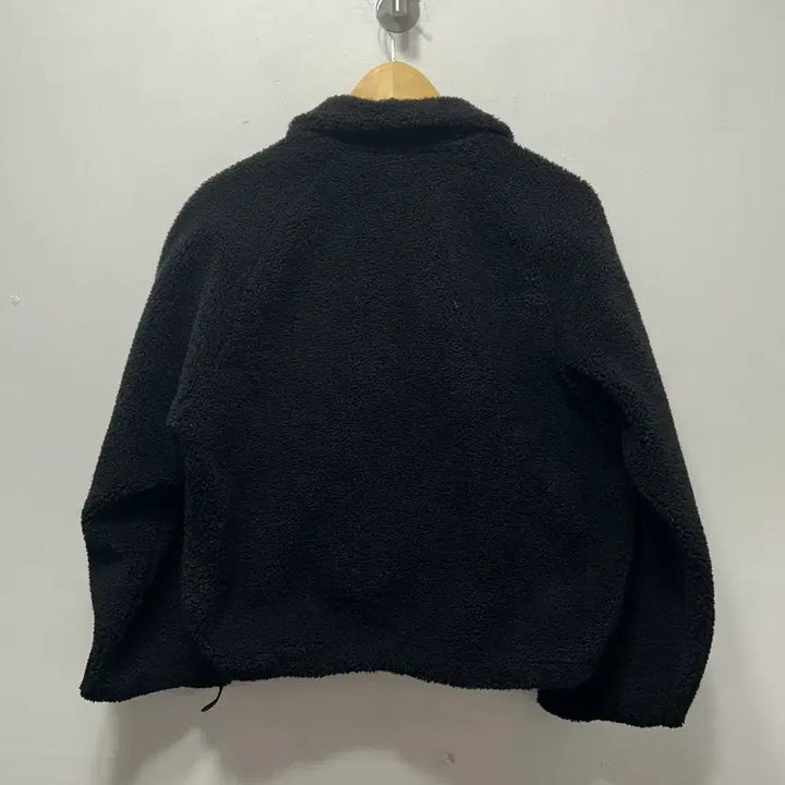[BUNJANG] Spider Black Fleece Pullover S / 스파이더 블랙 뽀글이 플리스 풀오버 S