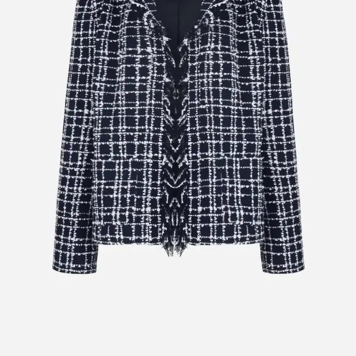 [BUNJANG] The Row Fringe Tweed Jacket Navy / 더로앙 프린지 트위드 자켓 s 네이비