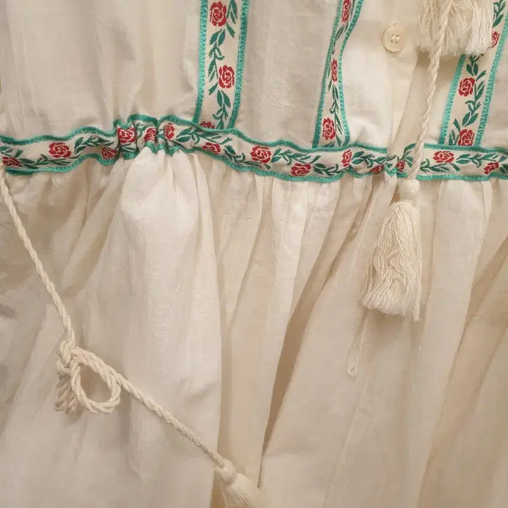 [SOLD OUT] 55~66)플라워 자수 보헤미안 롱원피스
