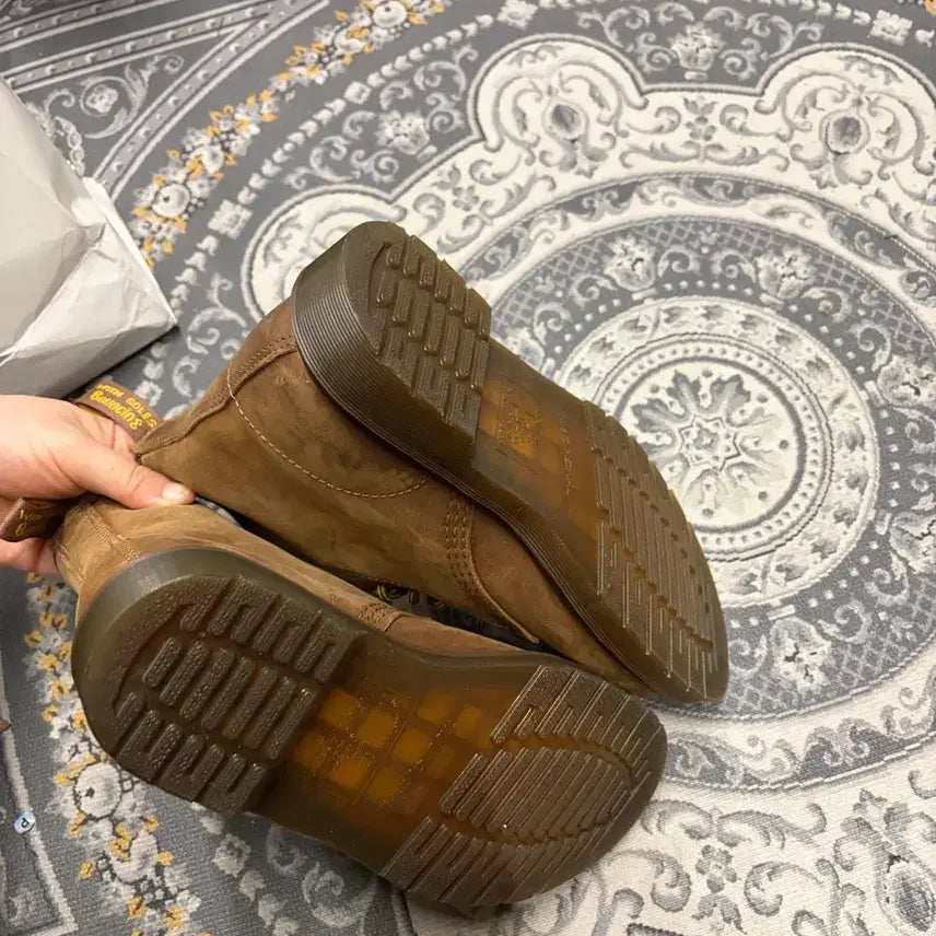 [BUNJANG] Dr. Martens 8-Hole Brown Walker Boots / 닥터마틴 8홀 브라운 워커 부츠