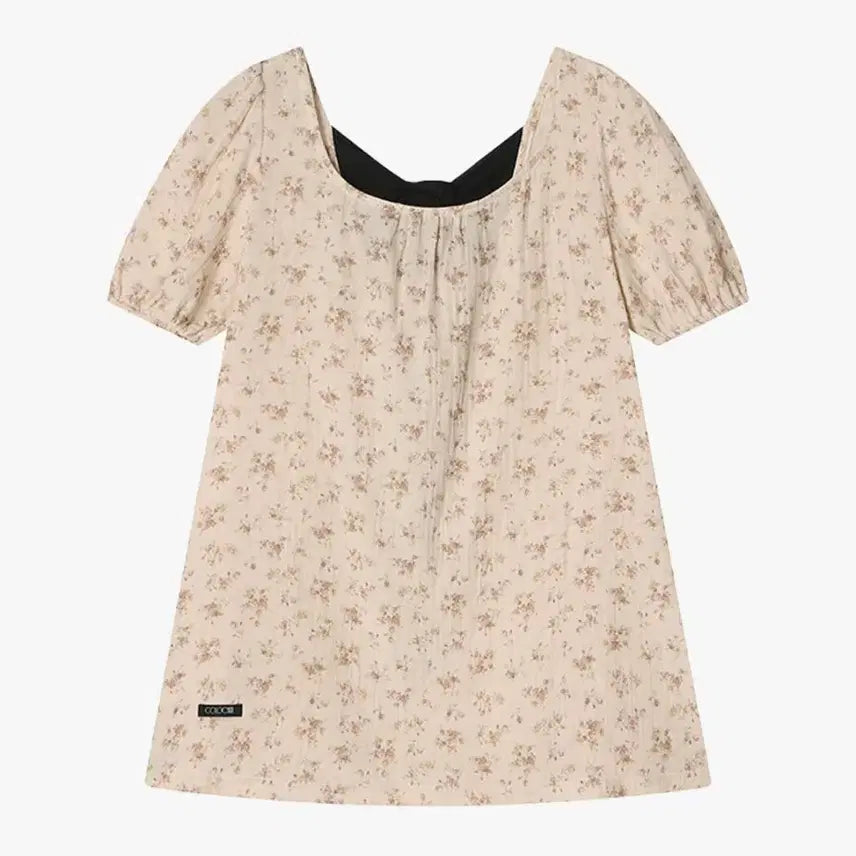 [SOLD OUT] 콜로신스 블랙 타이 블라우스 빈티지 플라워