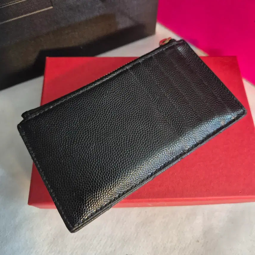 [BUNJANG] Saint Laurent Monogram Matelassé Quilted Card Wallet Black / [생로랑] 모노그램 마틀라세 퀼팅 카드지갑 블랙