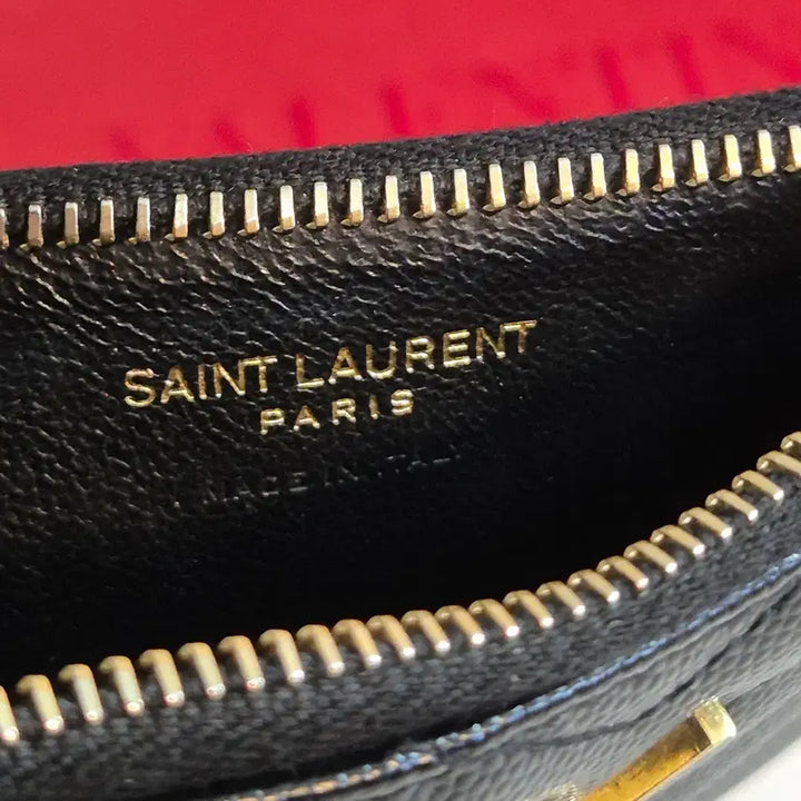 [BUNJANG] Saint Laurent Monogram Matelassé Quilted Card Wallet Black / [생로랑] 모노그램 마틀라세 퀼팅 카드지갑 블랙