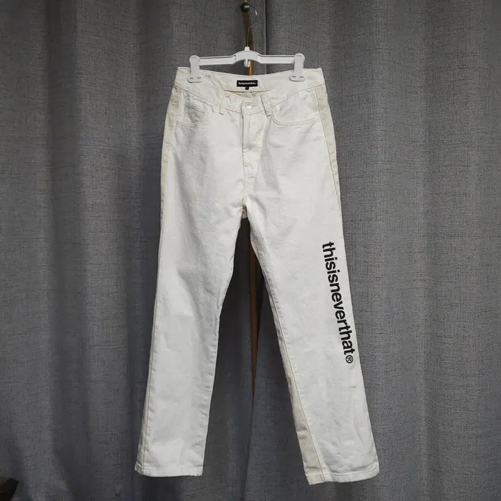 [SOLD OUT] S ) 디스이즈네버댓 크림/베이지 데님 팬츠