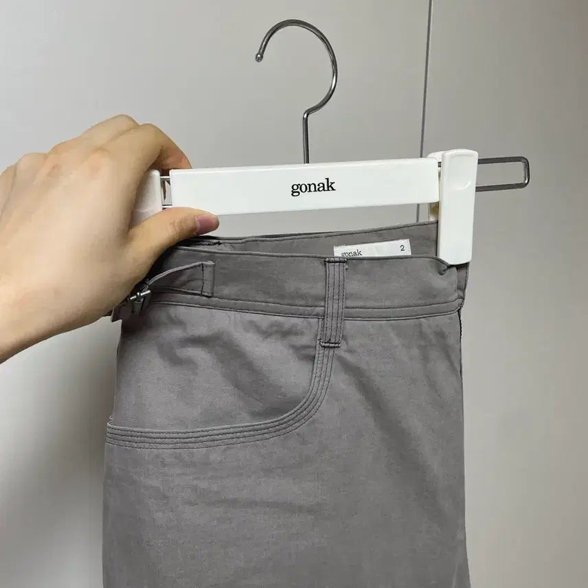 [SOLD OUT] 고낙(gonak) 스켈레톤 팬츠 gray beige, size: 2(m)