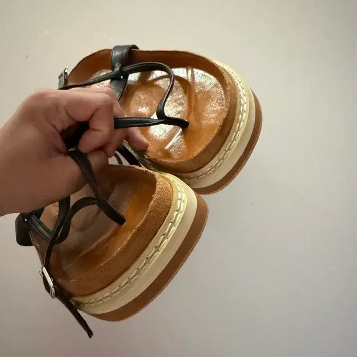 [BUNJANG] 5cm Platform Strap Sandals / 스트랩통굽샌들 5cm 새상품