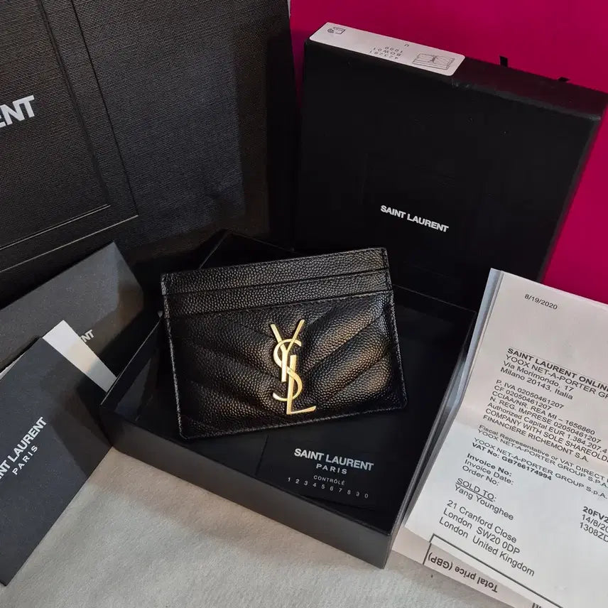 [BUNJANG] Saint Laurent Monogram Matelassé Quilted Card Wallet / [생로랑] 모노그램 마틀라세 퀼팅 카드지갑(풀구성)