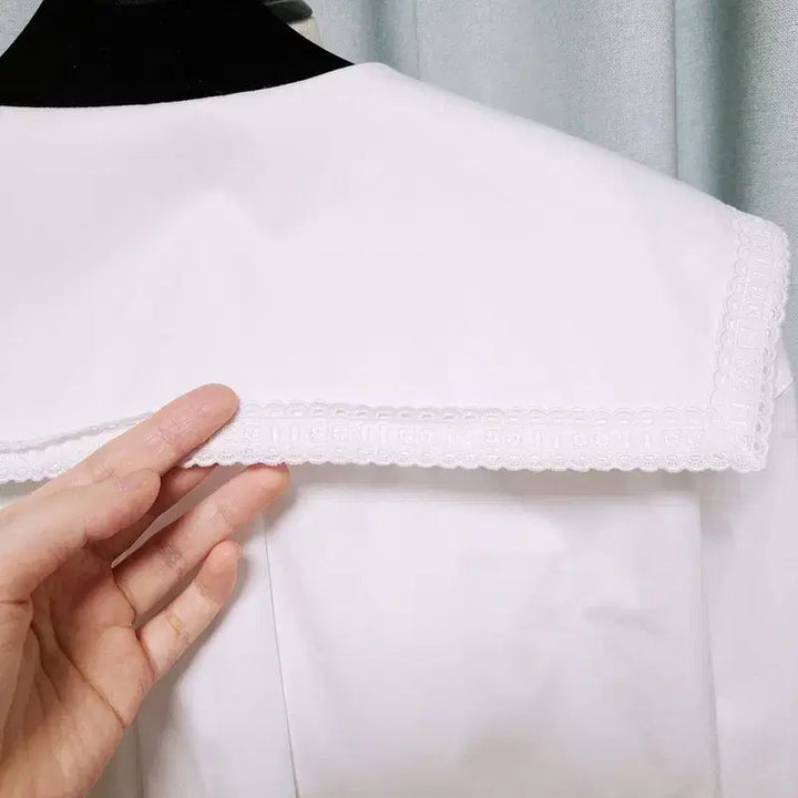 [BUNJANG] ZARA Peter Pan Collar Crop Shirt / 자라 신상 피터팬 카라 크롭 셔츠