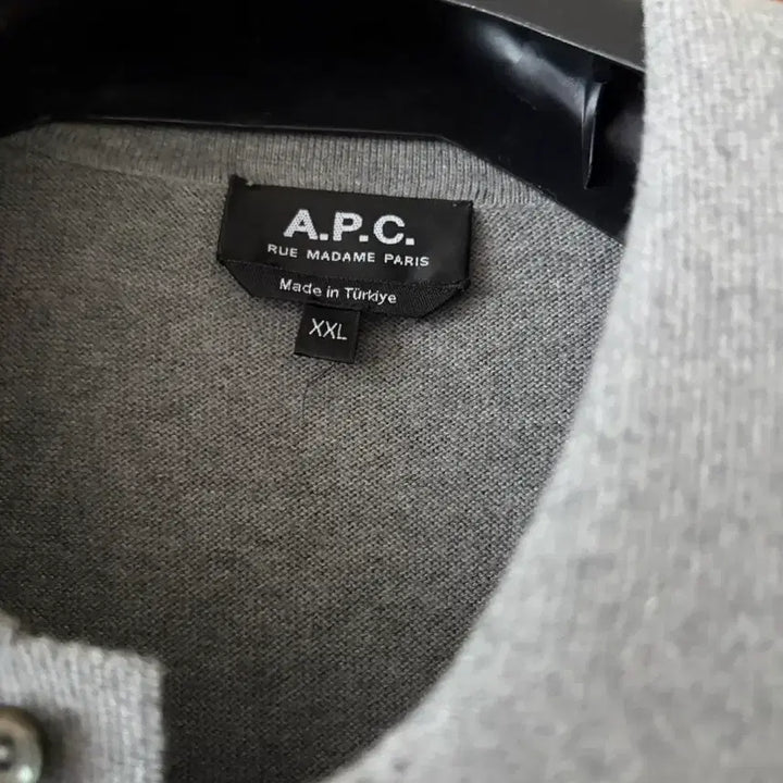 [BUNJANG] A.P.C. Grey Collar Knit Tee XXL / A.P.C. 아페쎄 그레이 카라 니트티 XXl
