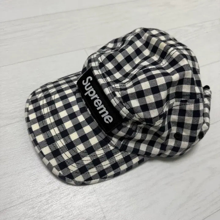 [BUNJANG] Supreme Gingham Camp Cap / 슈프림 깅엄 캠프캡 블랙