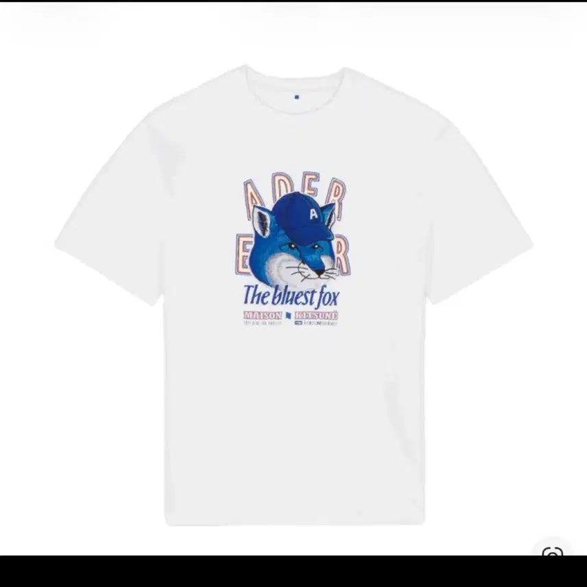 [BUNJANG] Ader Error Maison Kitsune Blue Fox Graphic T-shirt / 아더에러&amp;메종키츠네