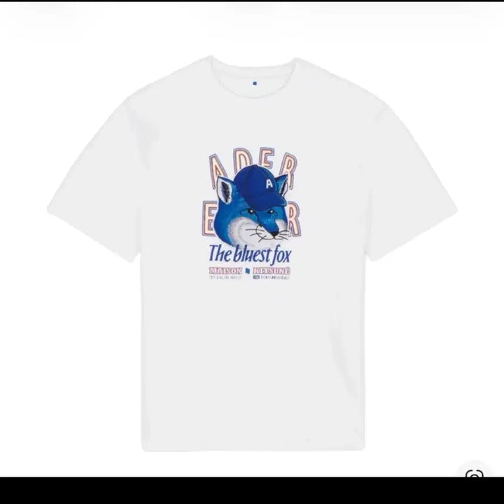 [BUNJANG] Ader Error Maison Kitsune Blue Fox Graphic T-shirt / 아더에러&amp;메종키츠네