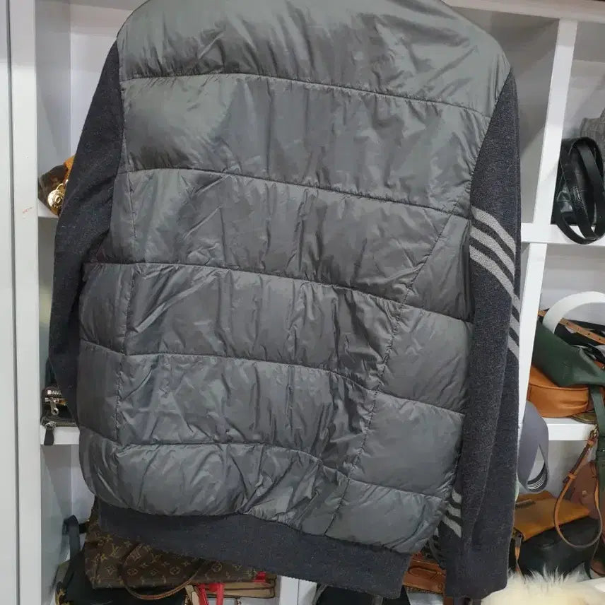[BUNJANG] Adidas Goose Down Knit Padded Jacket / 아디다스 거위털 니트 패딩 100