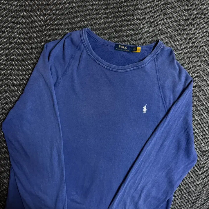 [SOLD OUT] 폴로 랄프로렌 맨투맨 L 사이즈 블루 정품 QR코드 있음