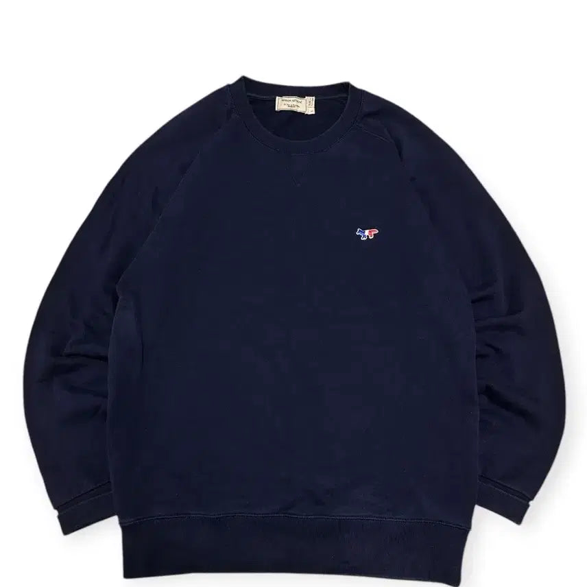 [BUNJANG] Maison Kitsune Navy Fox Patch Sweatshirt / 메종키츠네 네이비 폭스 패치 맨투맨