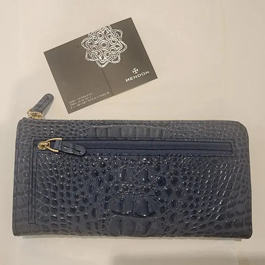[SOLD OUT] 악어무늬 천연가죽 장지갑 블루 (새상품) 12만원=>27000원