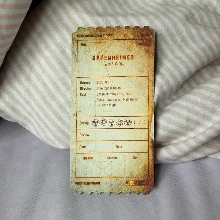 [BUNJANG] Oppenheimer Original Movie Ticket / 오펜하이머 오리지널 티켓