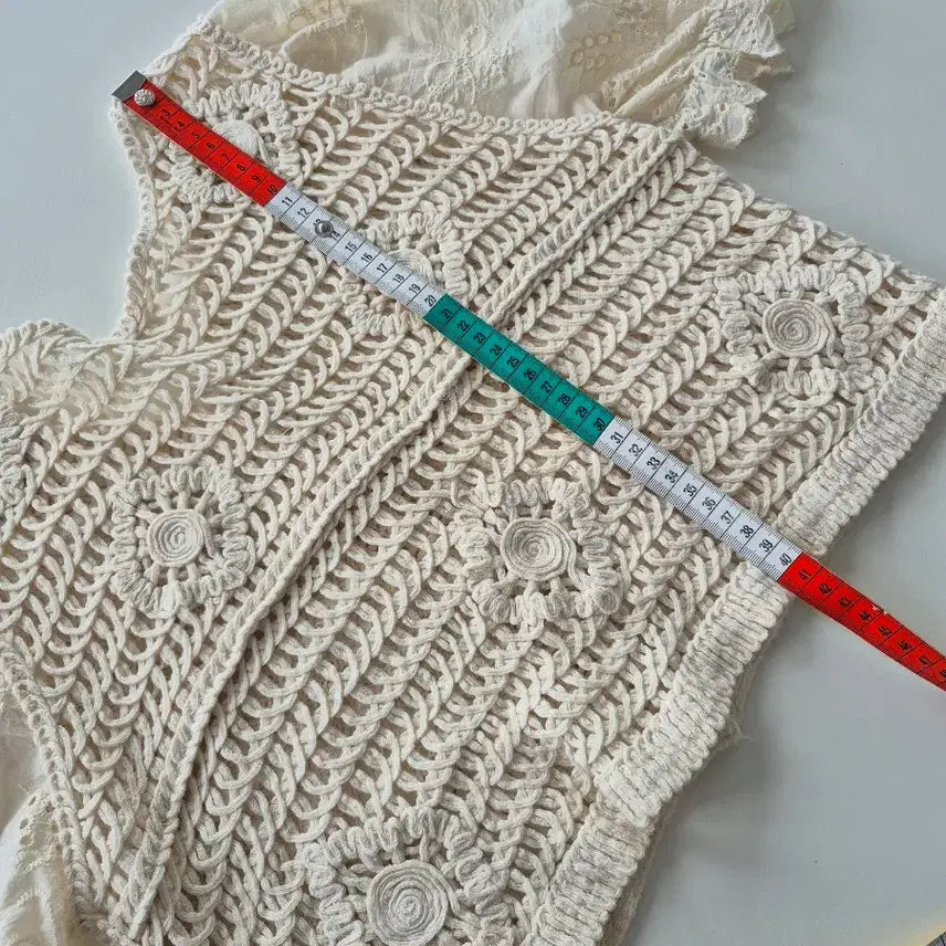 [BUNJANG] Crochet Lace Crop Cardigan / 크로셰 레이스 크롭가디건(SB8