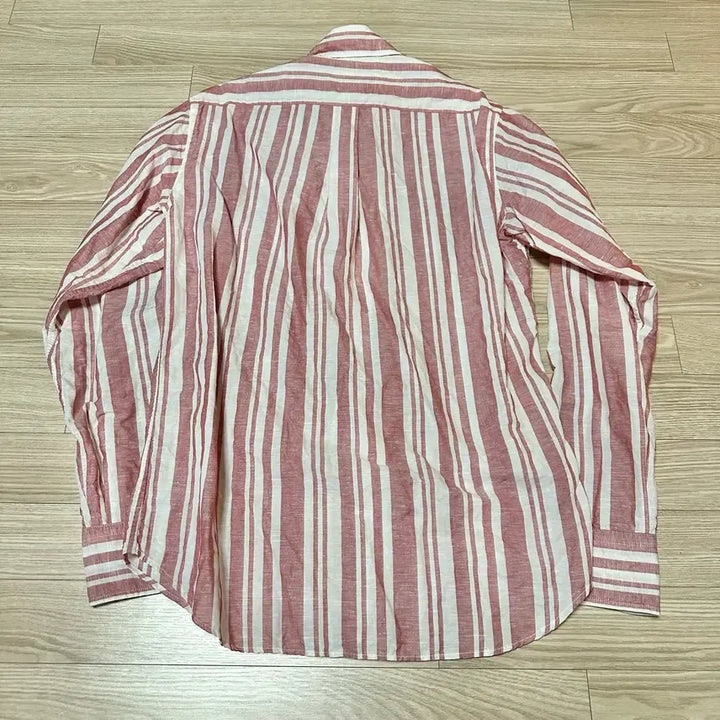 [SOLD OUT] 드레익스 리넨/코튼 셔츠 레드 스트라이프 S