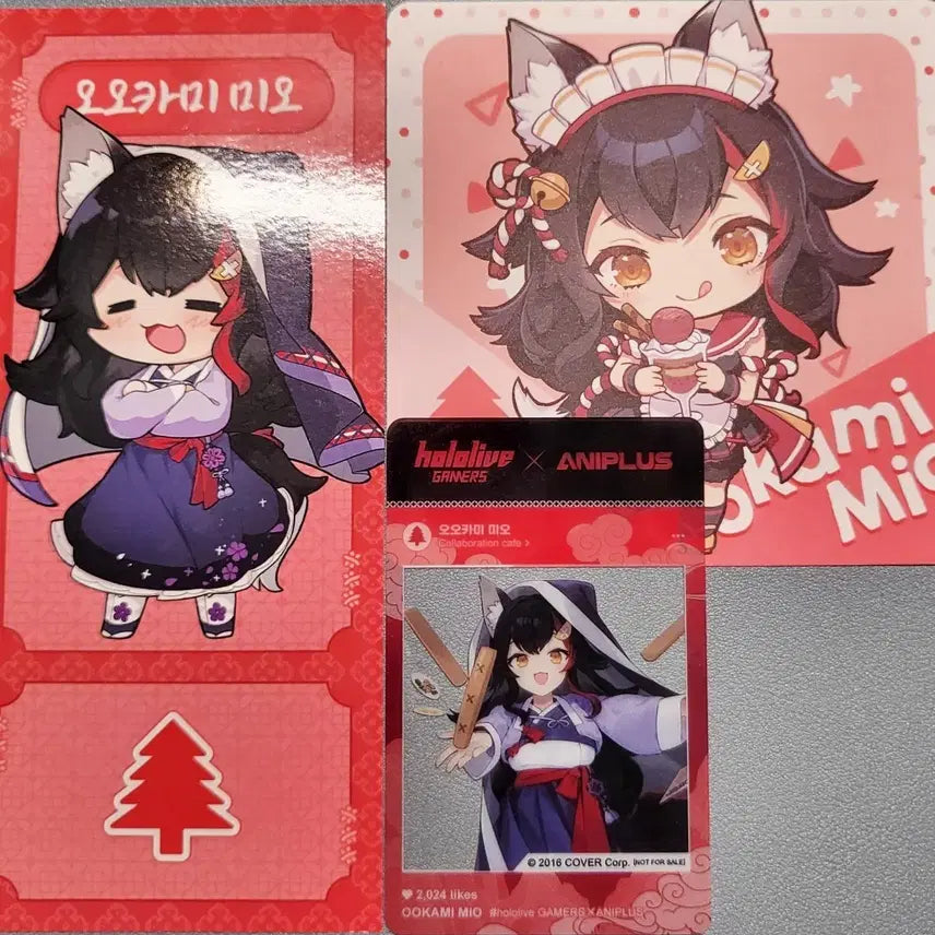 [BUNJANG] Hololive Ookami Mio Aniplus Collaboration Cafe Ticket Coaster Photocard / 홀로라이브 오오카미미오 애니플러스 콜라보카페 티켓 코스터 포토카드