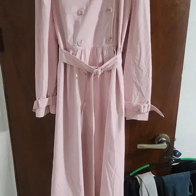 [BUNJANG] Pink Trench Coat Dress / 31. Fashion 핑크 트렌치 코트 원피스