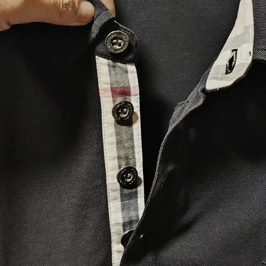 [BUNJANG] Burberry Collar Neck T-shirt Black XL / XL 버버리 카라넥 티셔츠 블랙