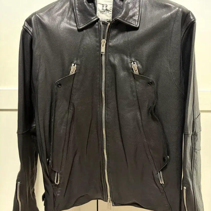[SOLD OUT] 리오버 가죽 자켓 블랙 L