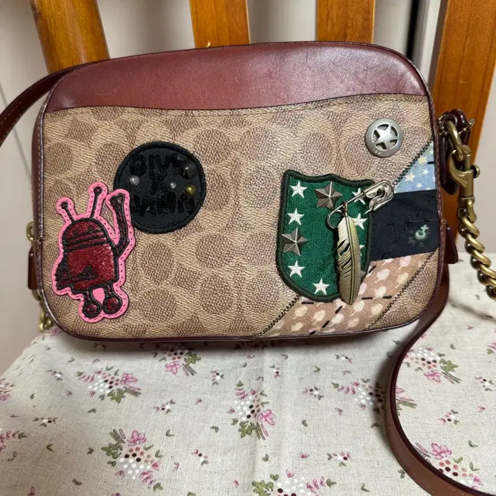 [BUNJANG] Coach Collaboration Camera Bag Crossbody Bag / 키스헤링 코치 콜라보 카메라백 크로스백 코치 가방