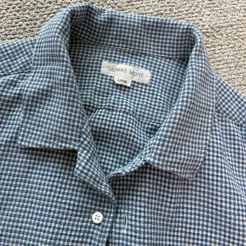 [SOLD OUT] 토마스모어 블루 체크 셔츠 L