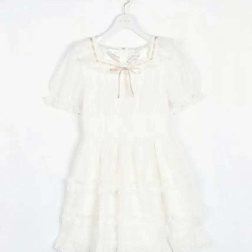 [BUNJANG] Evelyn White Frill Cotton Mini Dress / 에블린 화이트 프릴 코튼 미니 원피스 스나계 양산형 일브