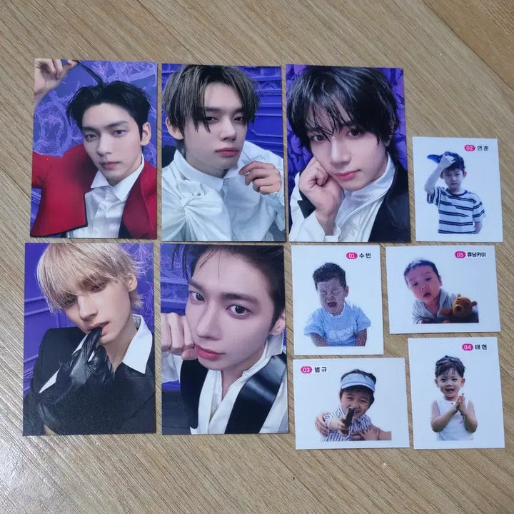 [SOLD OUT] 투바투 가시잠바 공방포카+띠부실 세트 양도 (연준 수빈 범규 태현 휴닝)