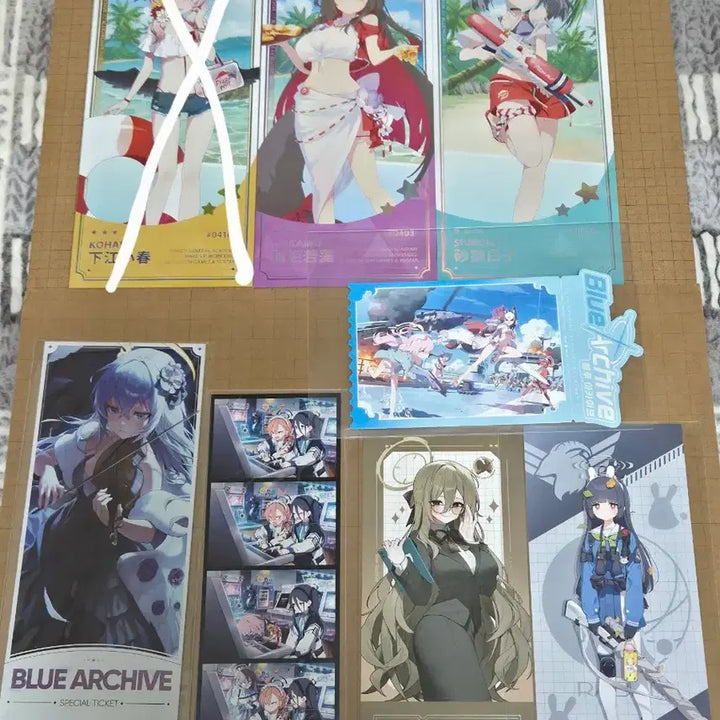 [BUNJANG] Blue Archive Collaboration Items / 블루아카이브 웨하스포토카드 아크릴 클리어파일 아리스 미카 히나 호시노