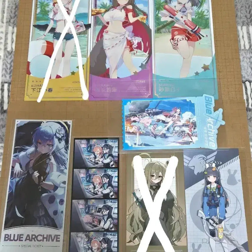 [BUNJANG] Blue Archive Collaboration Items / 블루아카이브 웨하스포토카드 아크릴 클리어파일 아리스 미카 히나 호시노