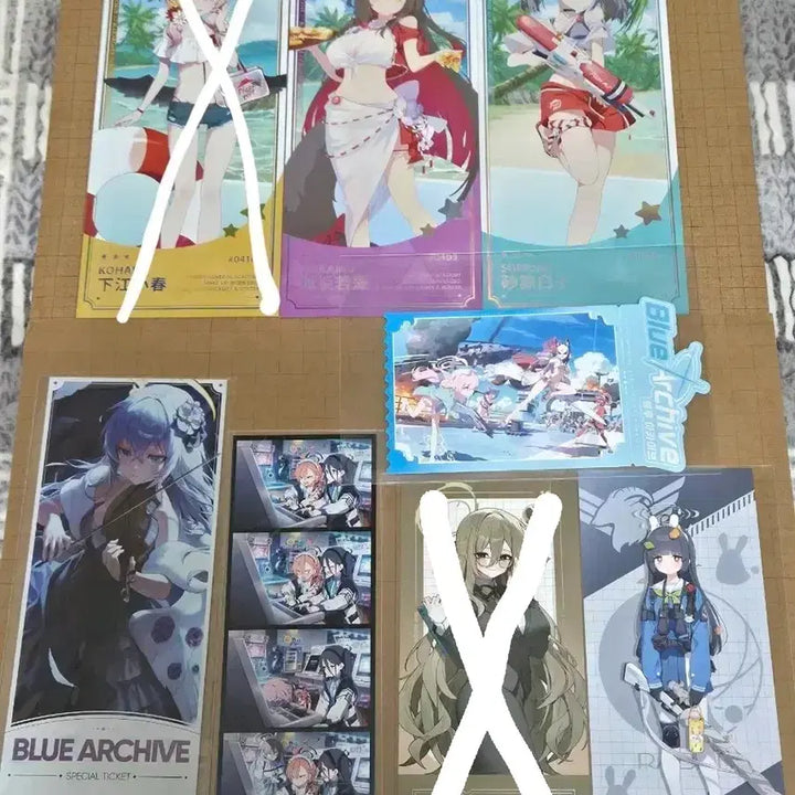 [BUNJANG] Blue Archive Collaboration Items / 블루아카이브 웨하스포토카드 아크릴 클리어파일 아리스 미카 히나 호시노