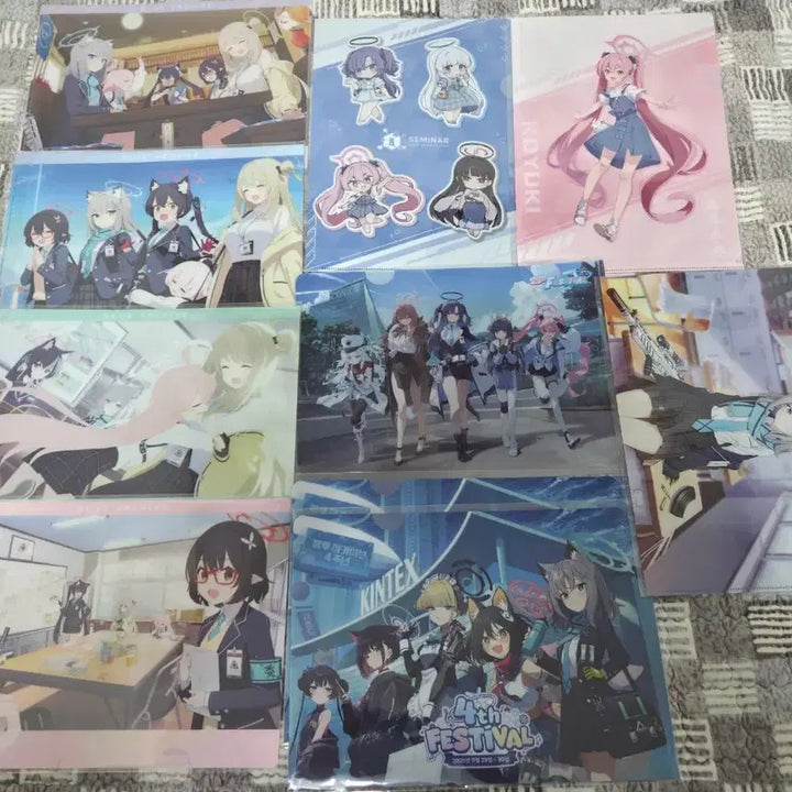 [BUNJANG] Blue Archive Collaboration Items / 블루아카이브 웨하스포토카드 아크릴 클리어파일 아리스 미카 히나 호시노