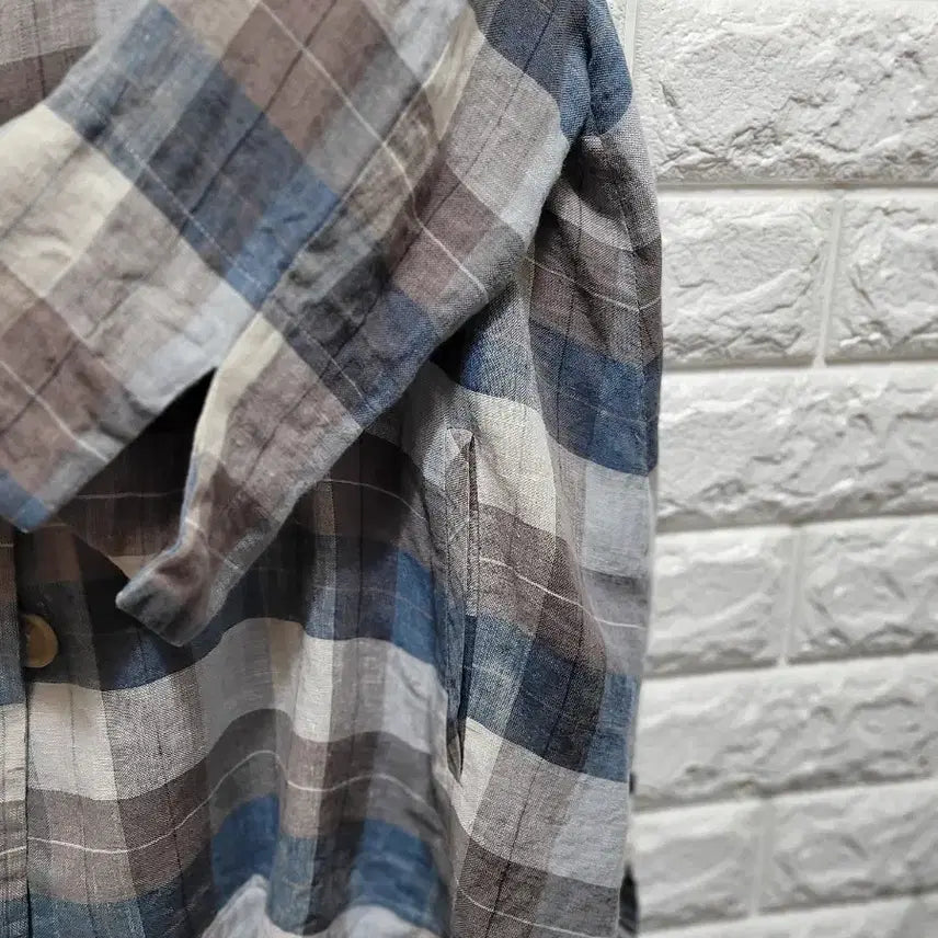 [BUNJANG] ING Checked Linen Jacket / ing 체크무늬 린넨 자켓