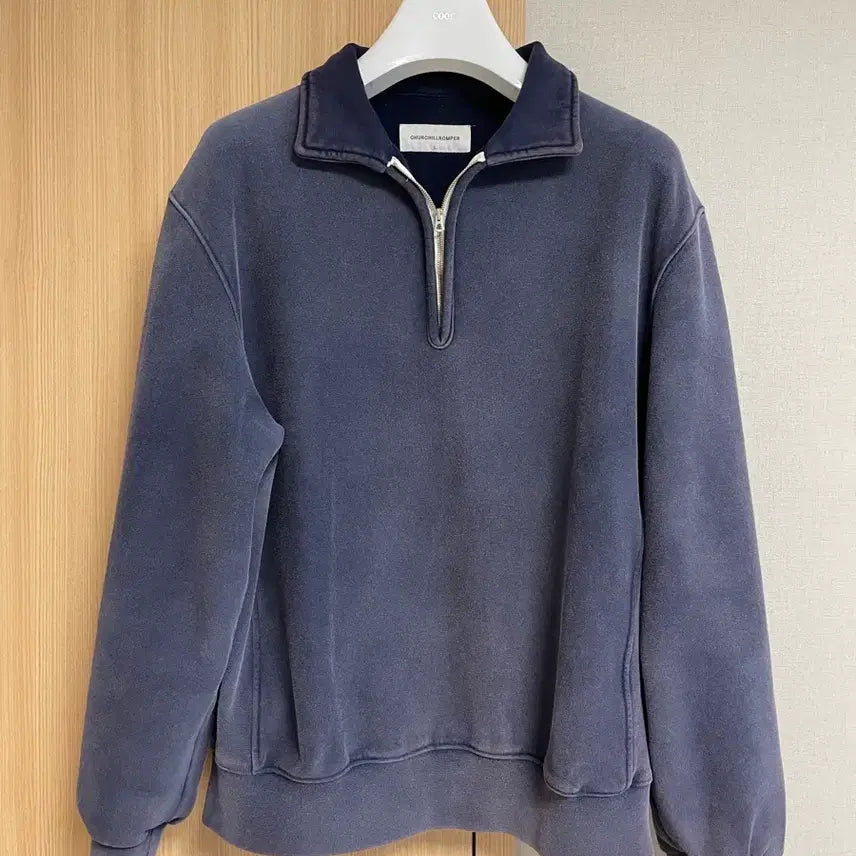 [SOLD OUT] [L] 처칠롬퍼 하프집 풀오버 빈티지 네이비