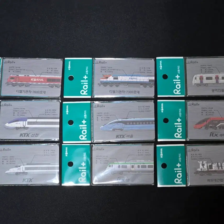 [BUNJANG] Korail Rail+ Train Series Transportation Card Set / 코레일 Rail+ 교통카드 (기차시리즈)