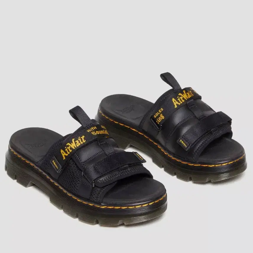 [BUNJANG] Dr. Martens Ace Logo Mild Leather Platform Slides / 새상품(230)닥터마틴 에이스 로고 마일드 레더 스트랩 플랫폼 슬라이드