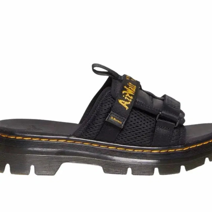 [BUNJANG] Dr. Martens Ace Logo Mild Leather Platform Slides / 새상품(230)닥터마틴 에이스 로고 마일드 레더 스트랩 플랫폼 슬라이드