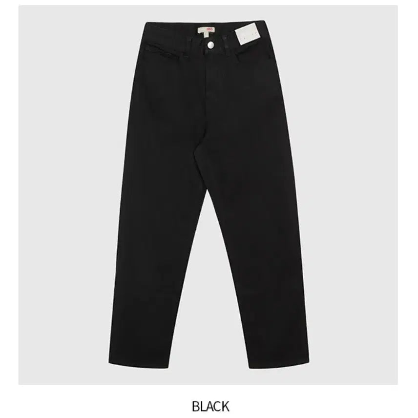 [SOLD OUT] 스파오 9부 스트레이트 면 팬츠 블랙진