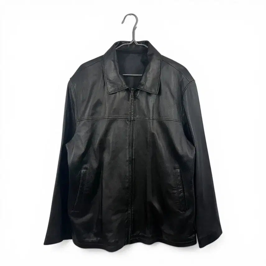 [BUNJANG] Red Rex Leather Jacket (Black) / (110) Red Rex 양가죽 레더 자켓 블랙